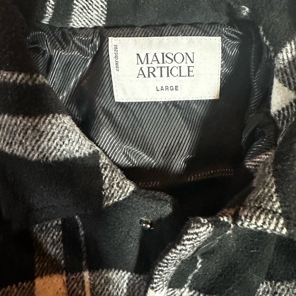 Madison Article / Black white and maroon, Heavy plaid Jacket - Picture 5 of 10